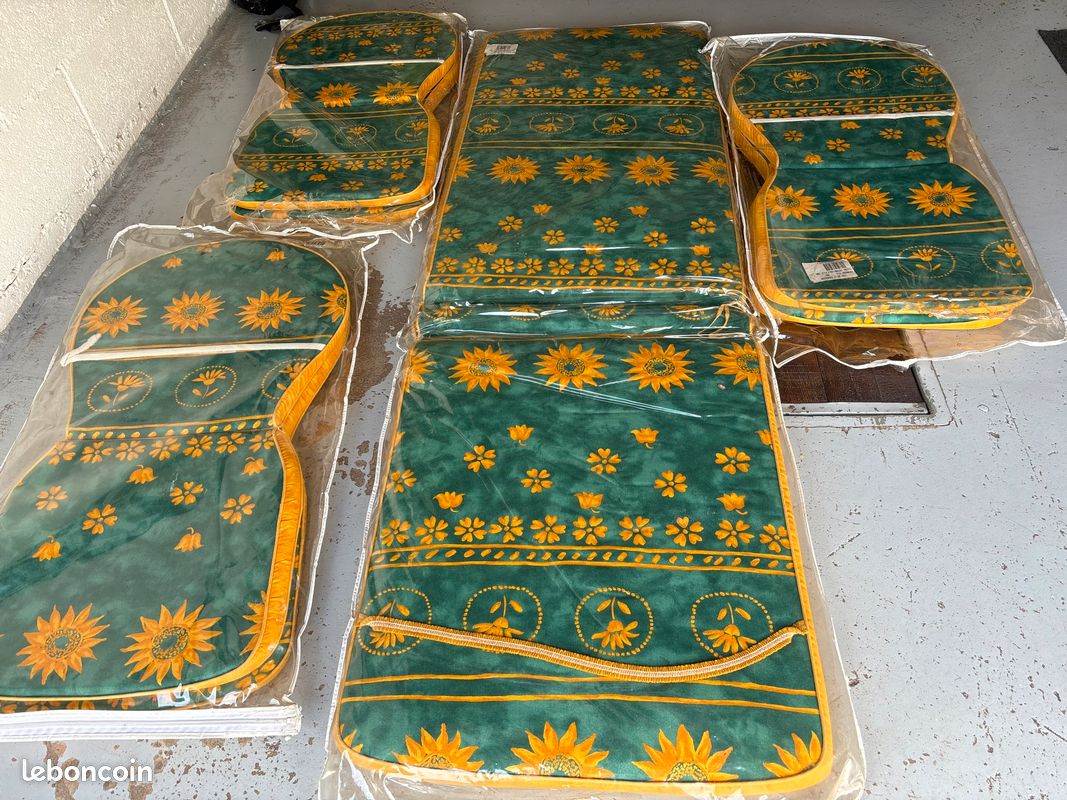 Lot de 6 coussins chaises jardin +chaise longue (image 2)
