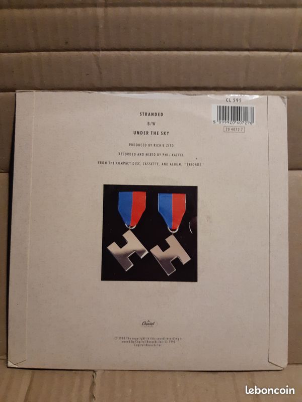 VINYLE 45T HEART Stranded - CL 595 - UK - 1990 - (image 3)