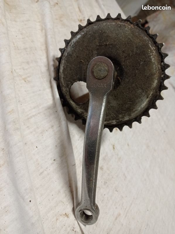 Pédalier avec Axe manivelle pédalier chrome durax Motobecane