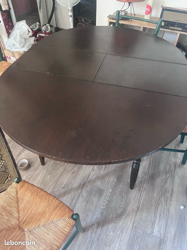 Table à manger avec rallonge et lot de 4 chaises (image 3)