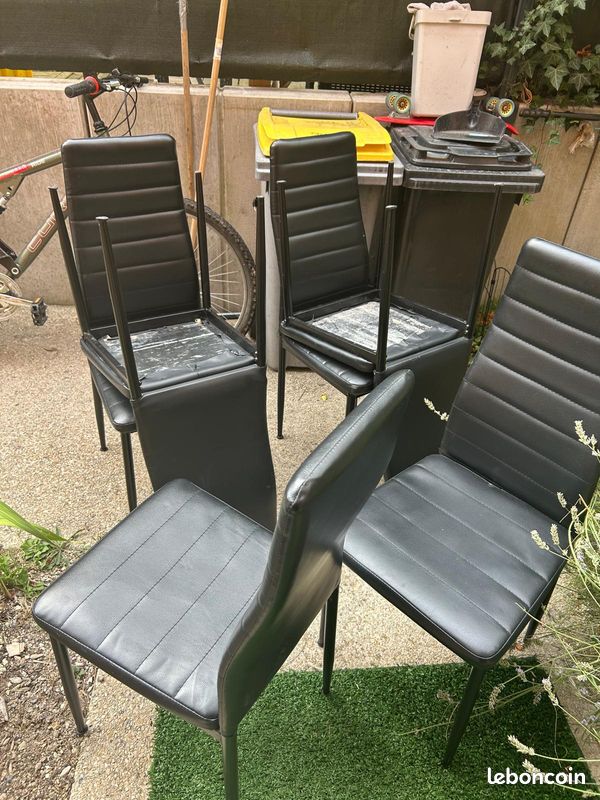 6 chaises noires (image 3)
