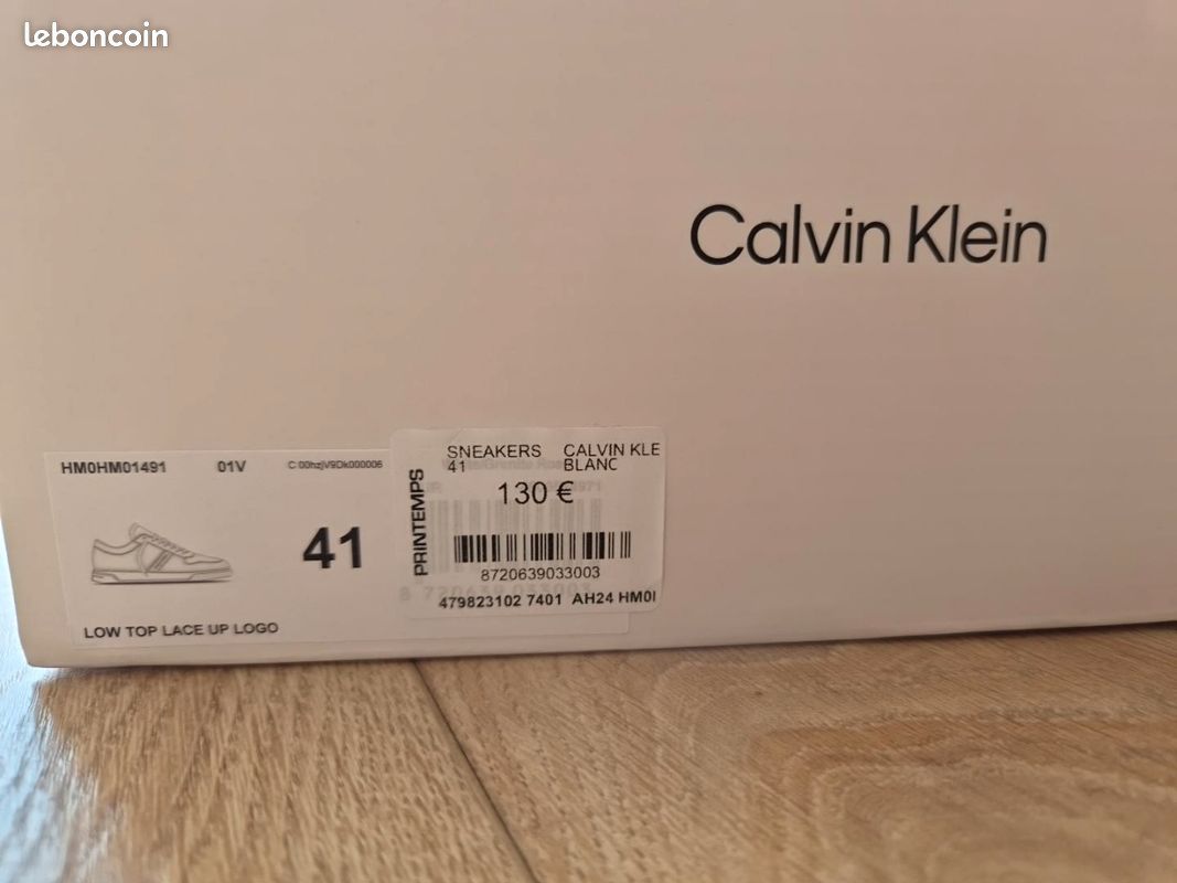 Baskets Calvin Klein blanches – Taille 41 – Comme neuves, jamais portées (image 3)
