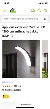 Applique extérieur module led Lakko, INSPIRE, 1500 Lm anthracite
