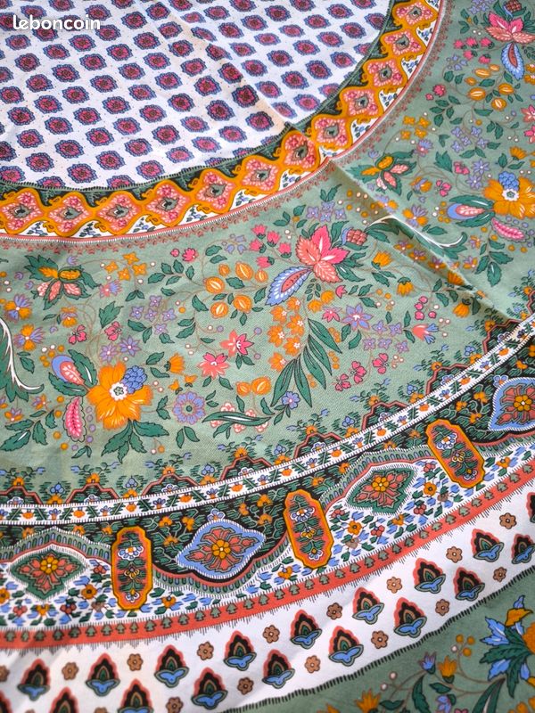 Jolie nappe ronde motif provençal Cigalade (image 9)