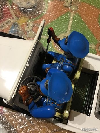 JOUET ANCIEN MECANIQUE AUTOMATE JAPAN MANEGE EN TOLE A CLEF QUI FONCTIONNE