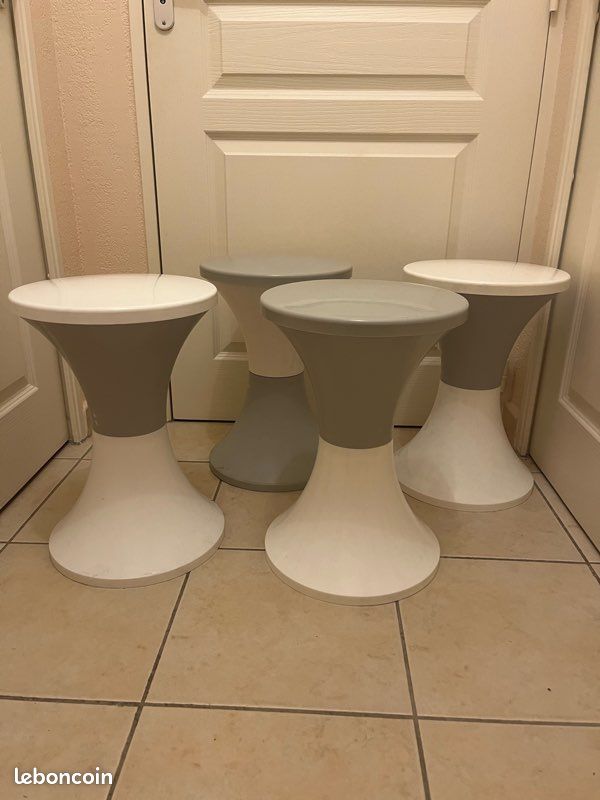 Lot de 4 tabourets diabolo (image 1)