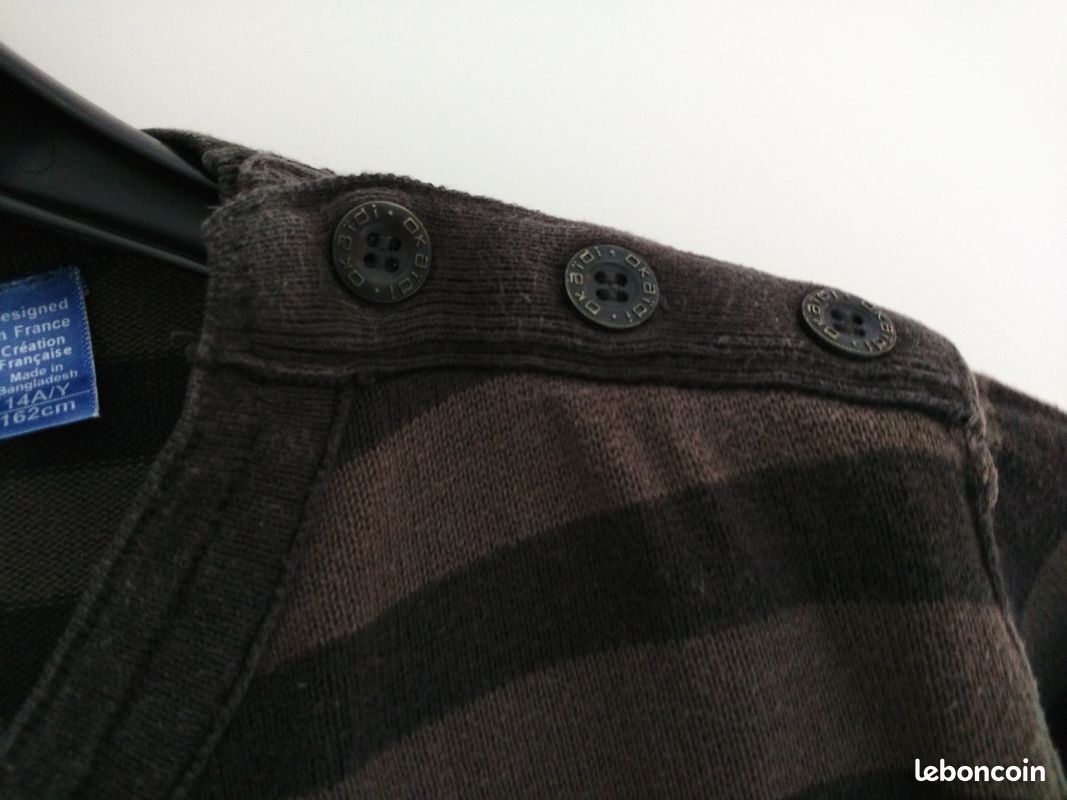 Pull en coton 14 ans OKAIDI - marron (image 2)