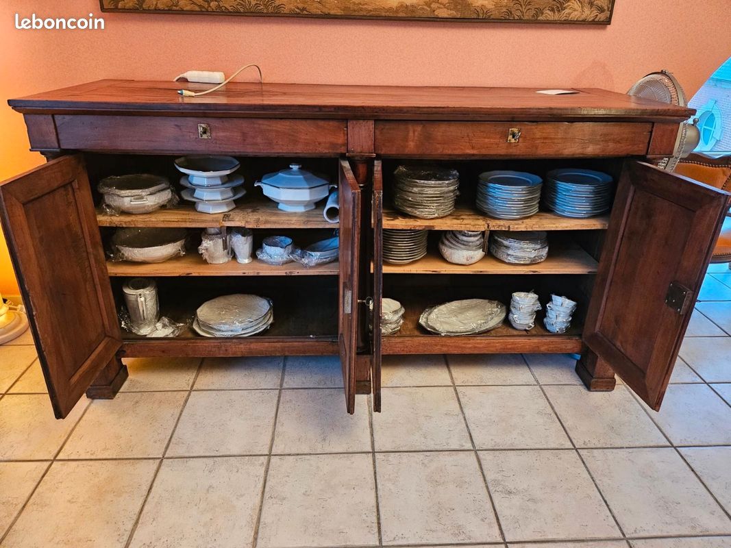 Buffet Louis-Philippe en noyer massif 200cm (image 2)