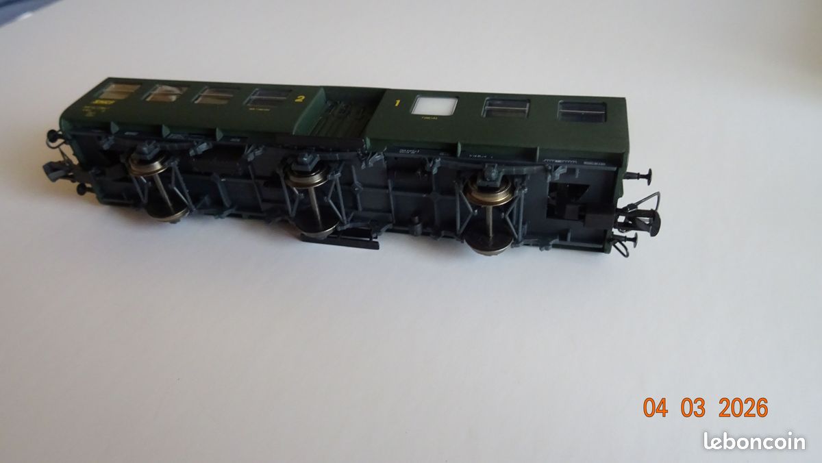 Voiture Fourgon SMCF HO DQD2i – 3 Essieux, Pré-assemblée, état Très Bon (sans Décos)