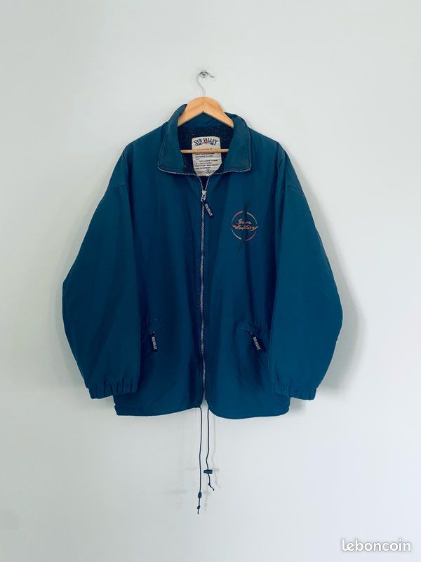 VUARNET France Pull Anorak Coupe Vent Grand Vintage Années 80