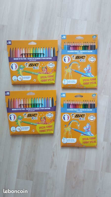 Crayons et feutres Lot de 4 (image 1)