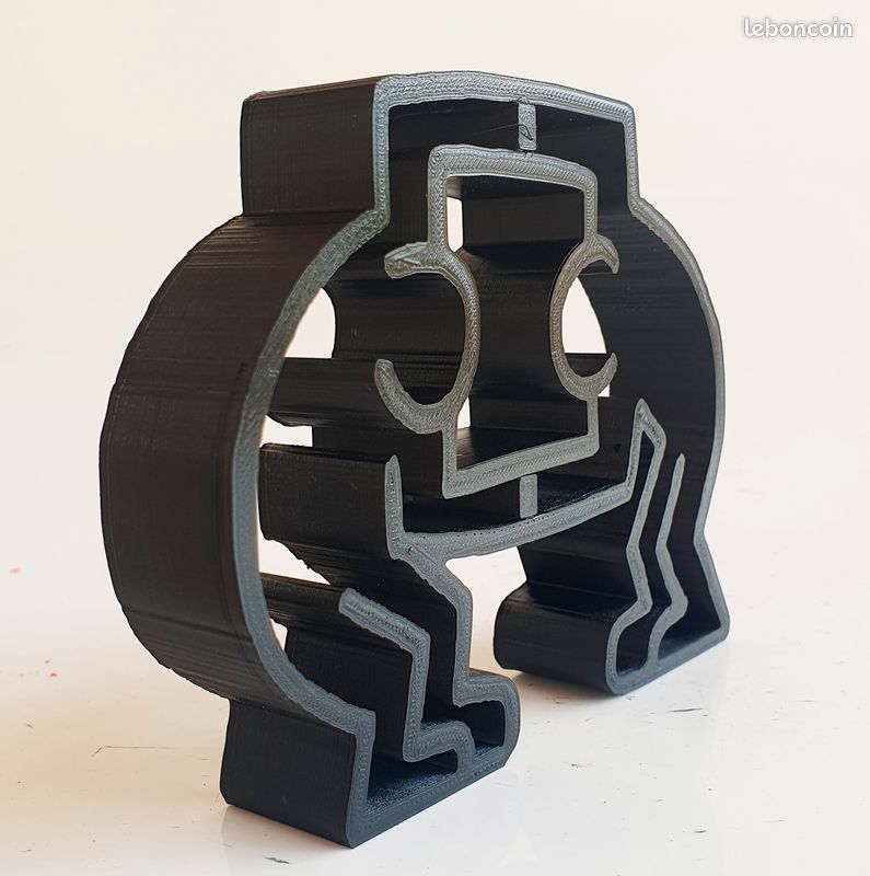 Mini POP BOYS HARING noir pop street ART graffiti paint par Spyddy (image 2)