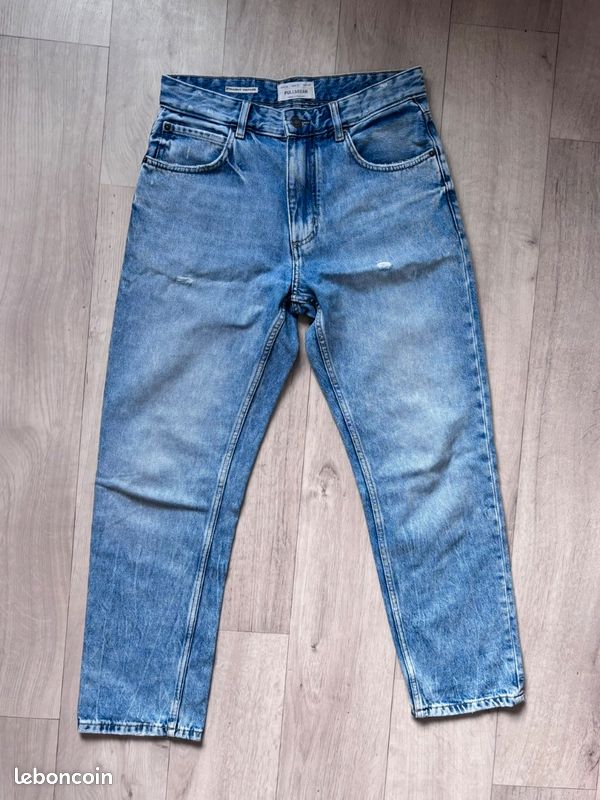 Jean bleu coupe droite (image 1)