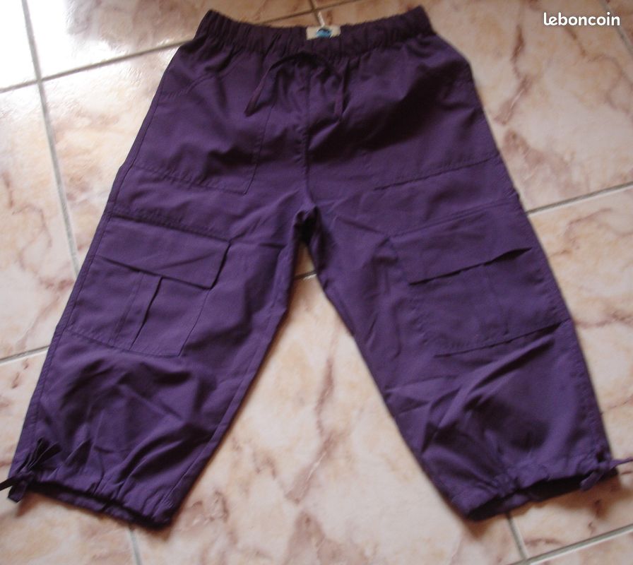 Pantacourt femme violet neuf t M entre deux mers (image 1)