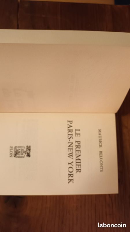 Livre "Le premier Paris New-york" de Maurice Bell ont-elles aux éditions PLON (image 3)