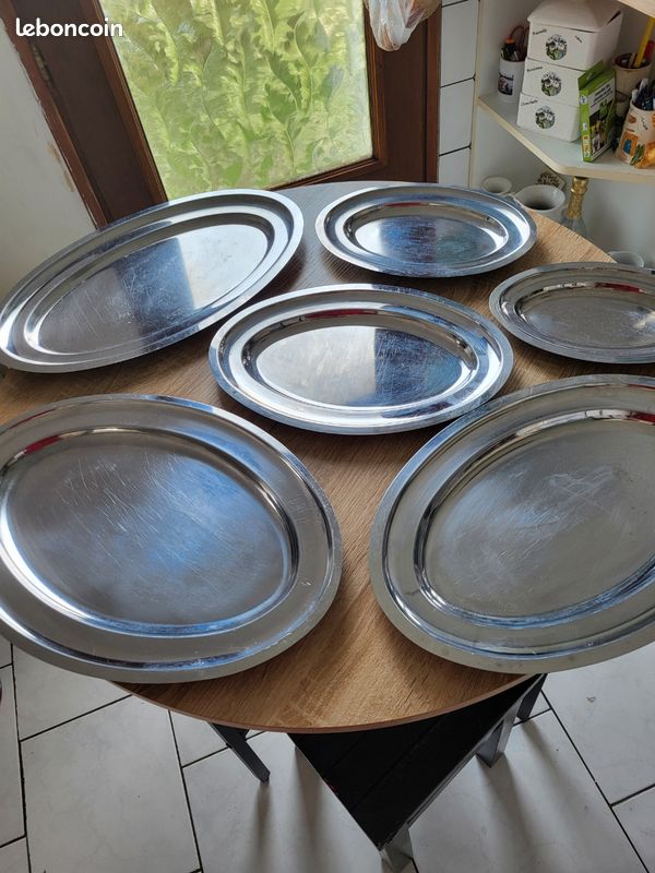 6 plats en inox (image 2)