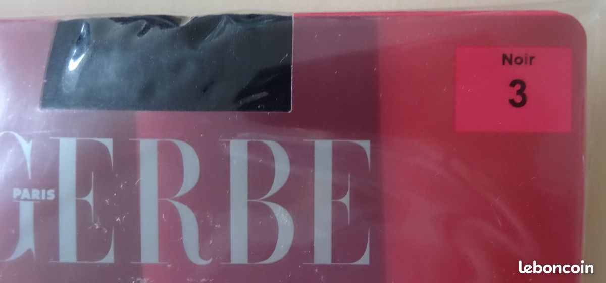 Bas Jarretière Gerbe Chimère Taupe - Taille 3 (9.5) - Neuf Avec étiquettes