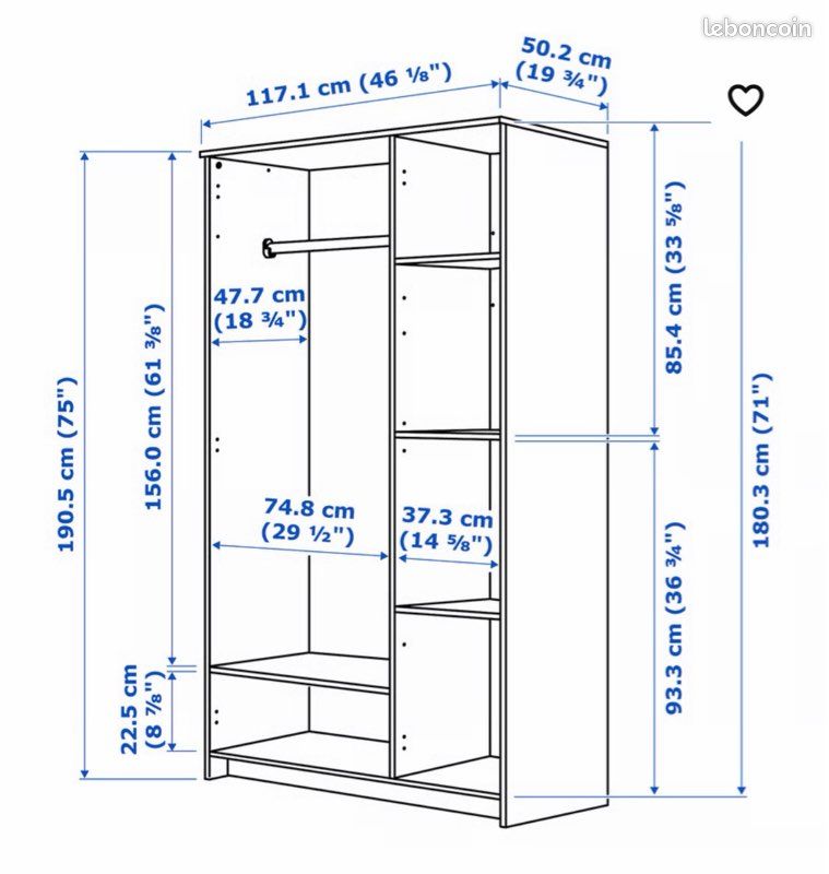 Armoire IKEA Brimnes 3 portes (image 3)