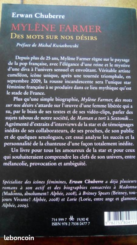 Livre Mylène Farmer : des mots sur vos désirs (image 3)