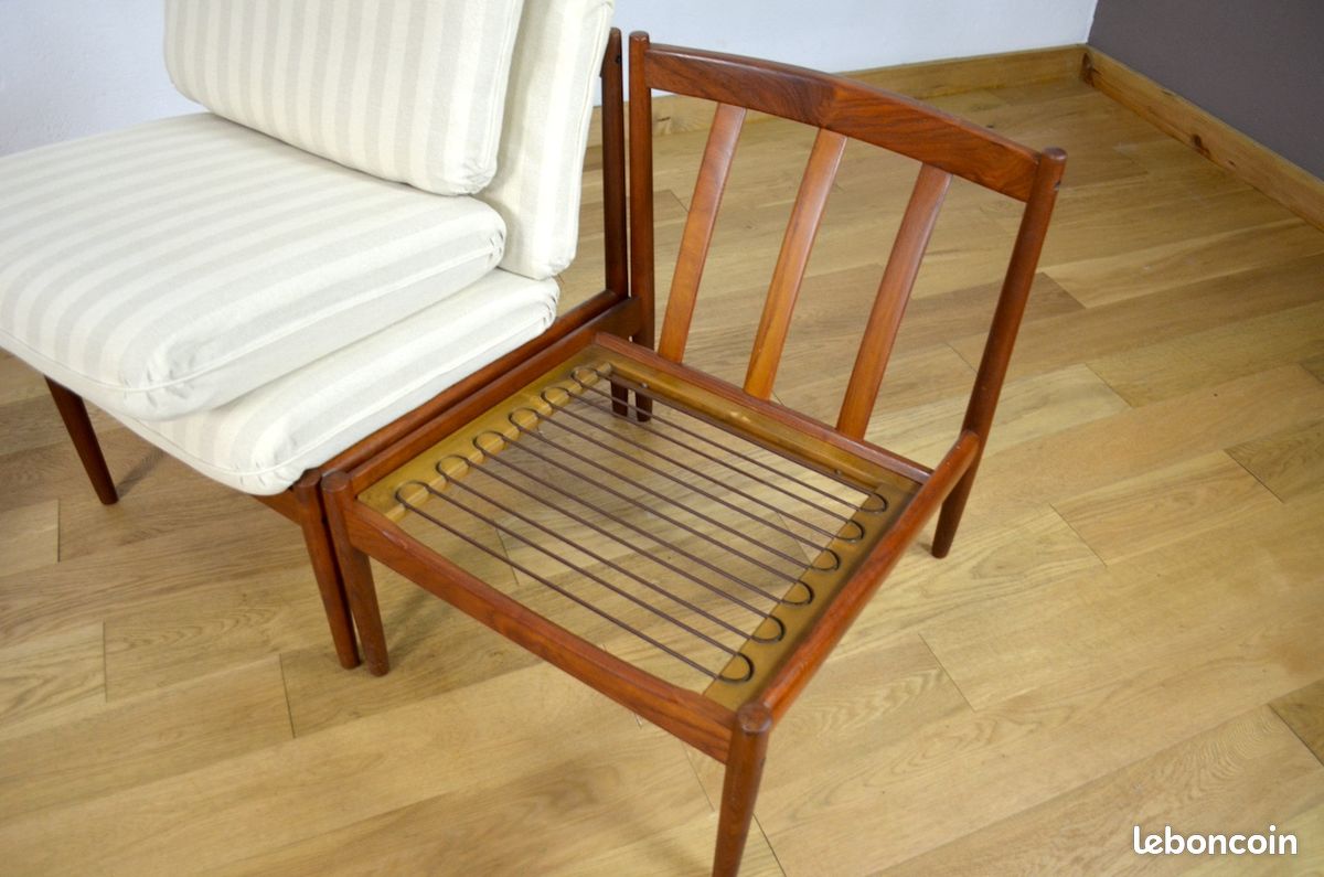 Fauteuil Danois de Grete Jalk Édition Glostrup Vintage 1960 (image 5)