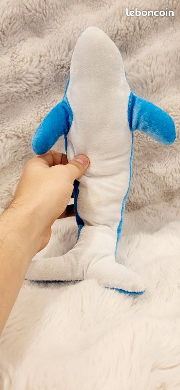 Jouet en Peluche Dauphin Bleu de 7,8 Pouces, Animal Marin Doux et Rembourré pour Enfants Jouet en Peluche Dauphin Bleu de 7,8 Pouces, Animal Marin Doux et Rembourré pour Enfants