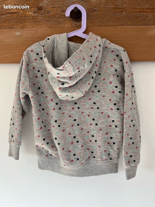 Sweat à Capuche George Boys Gris Polka Dot - Taille 10-11 Ans - Occasion Bon état