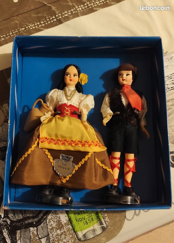 Couple Poupée folklorique 17 cm puglie 135 (image 1)