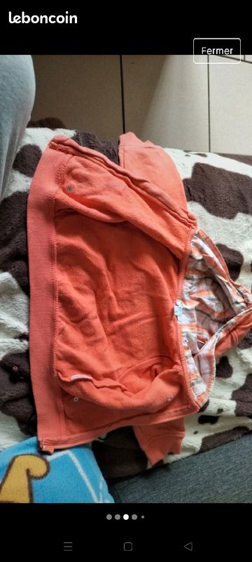 Gilet orange 12 mois obaibi (image 4)