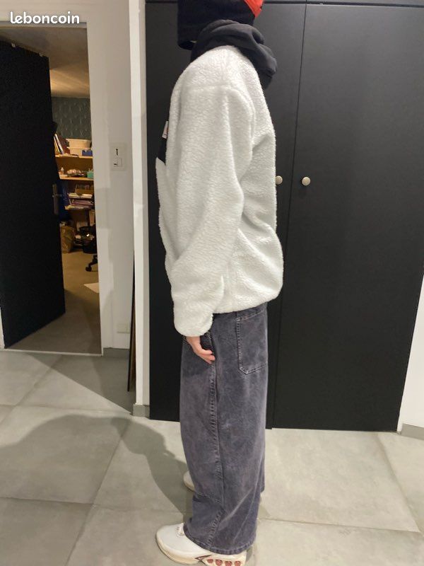 Veste carhartt sherpa style rework blanc L (image 3)