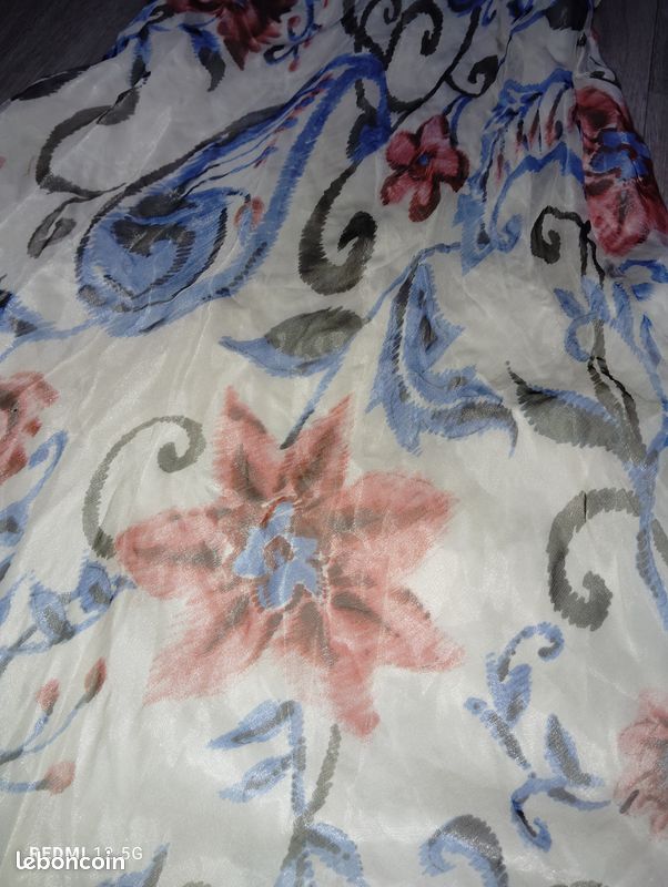 Robe blanc cassé à fleur Mango M (image 7)