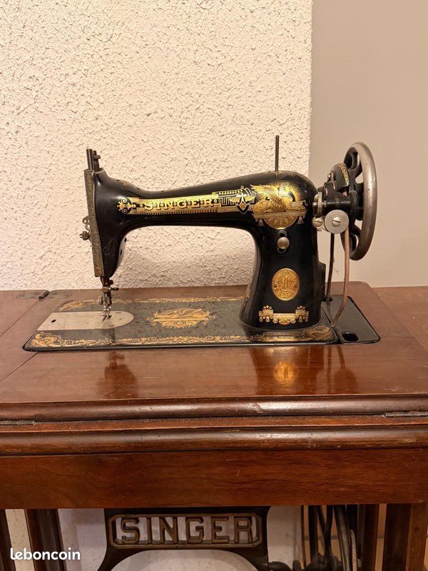 Ancienne Machine à Coudre SINGER 169-169B électronique, Socle Bois SIMANCO, Pour Pièces