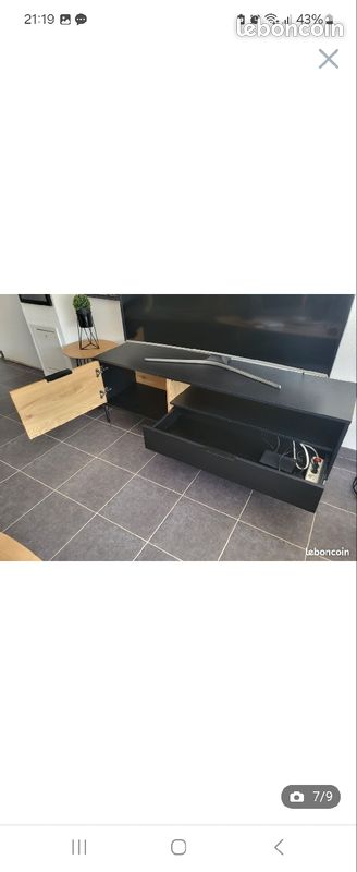 Meuble TV bois (image 1)
