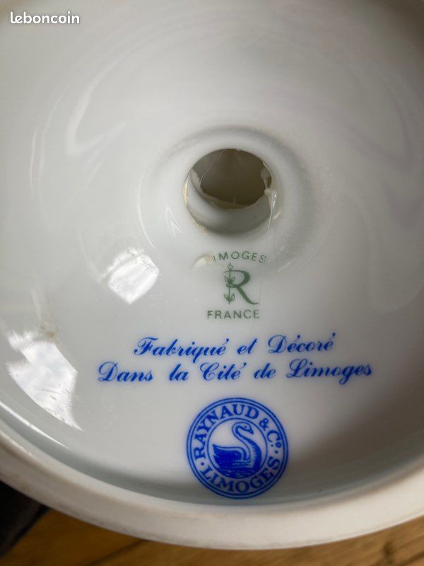 BOITE A BIJOUX BONBONNIERE PORCELAINE RAYNAUD LIMOGES