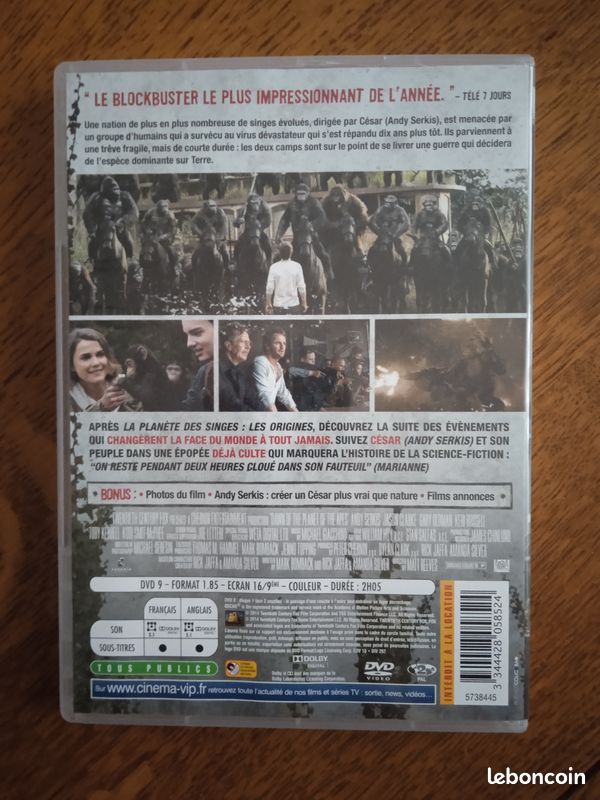Dvd La planète des singe L'affrontement (image 2)