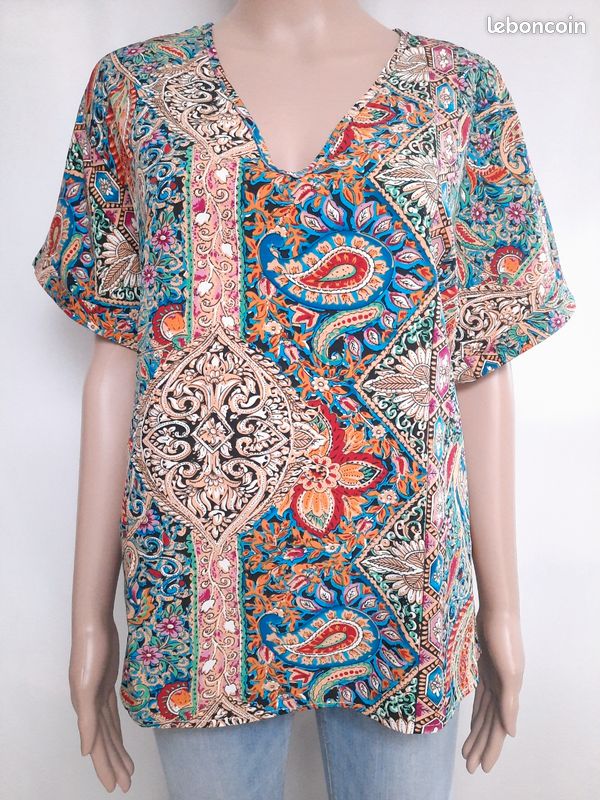 T Shirt Longueur Du Haut Shein Taille L Ou 40 Shein Haut Top Tee-shirt  Blouse Coloré Femme