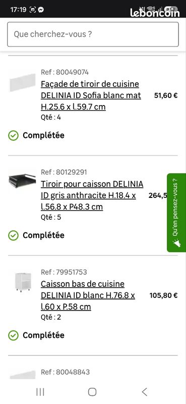 Îlot centrale de cuisine + 2 tabourets (image 9)