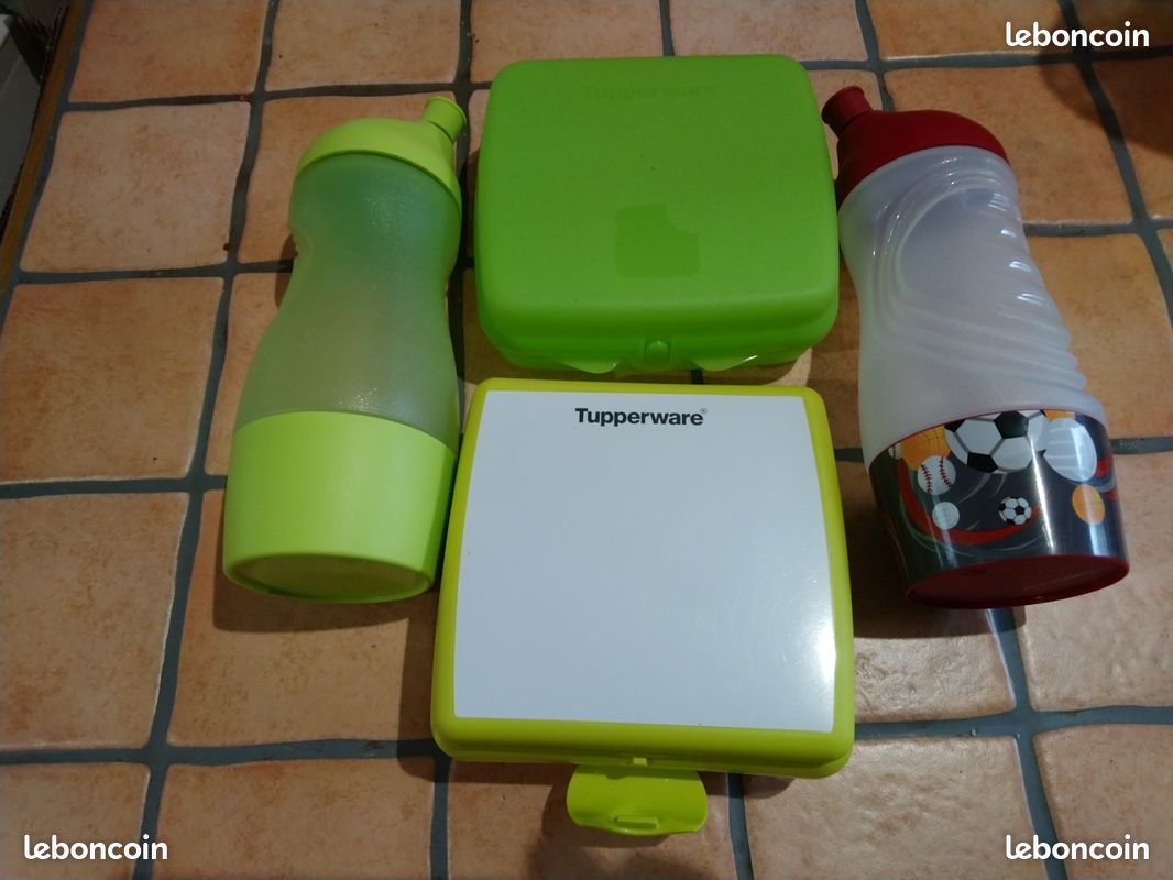 Lot de 2 boites et gourdes Tupperware (image 1)
