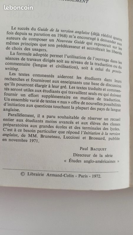 Livre nouveau guide de la version anglaise collection u (image 5)