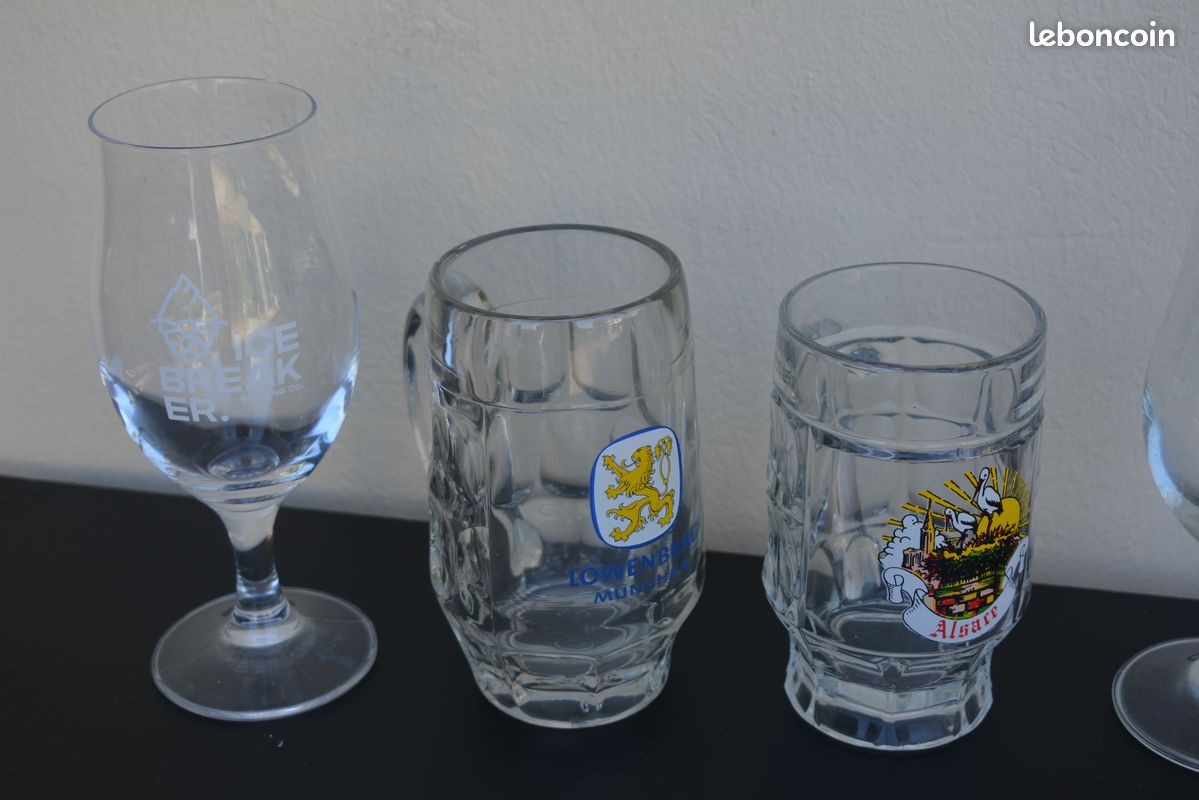 Lot de verres à bières dépareillés (image 2)