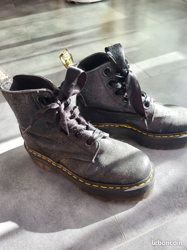 Dr. Martens molly glitter noir (image 1)