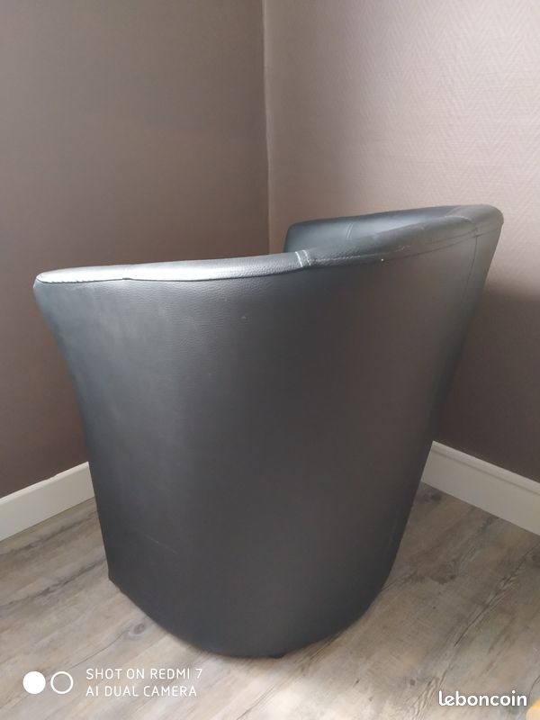 Fauteuil cabriolet noir (image 2)