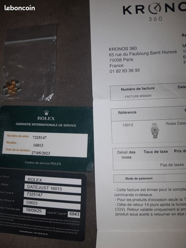 ROLEX Datejust Or 18K et acier - 1982 (image 6)