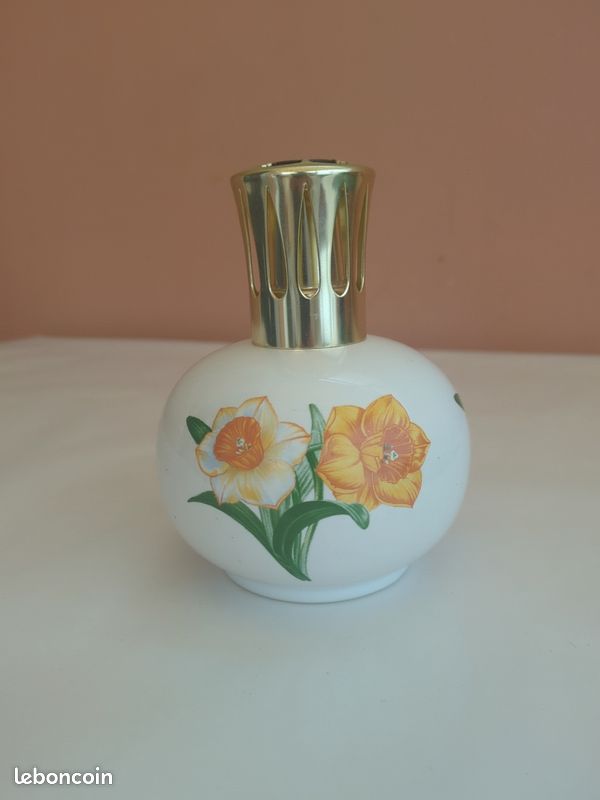 Lampe berger porcelaine couleuvre Albert Laurent Paris vers 1960