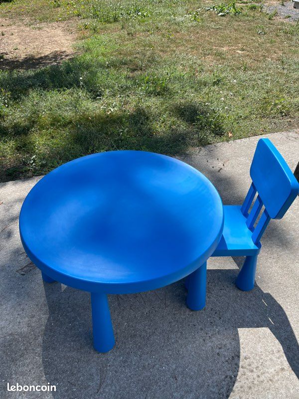 Table et chaise bleue IKEA enfant mammut (image 2)
