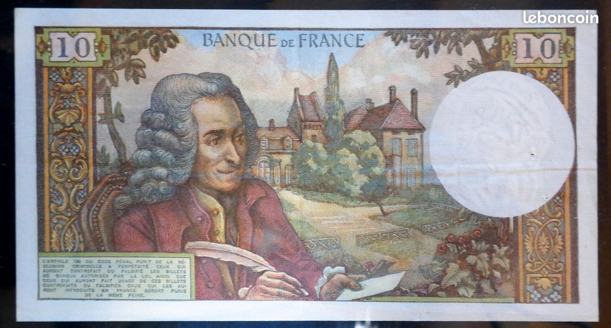 Billet collection 10 Francs Voltaire (image 2)