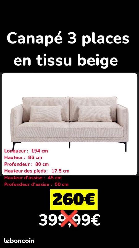 CANAPES angle,convertible,express,cuir (image 1)