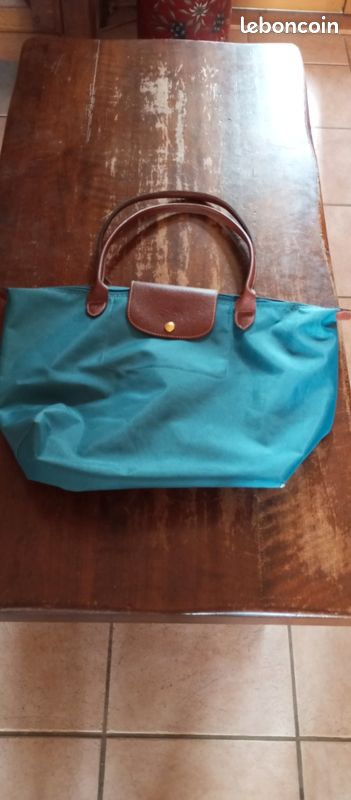 Grand sac a main bleu pliable (image 1)