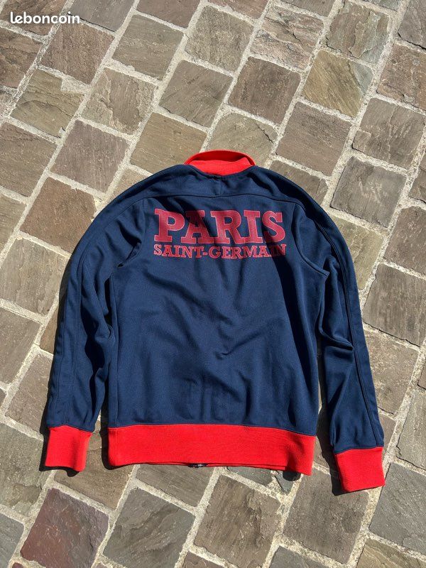 Veste PSG Zip – Collection Officielle, 100% Polyester, Taille Adulte Homme