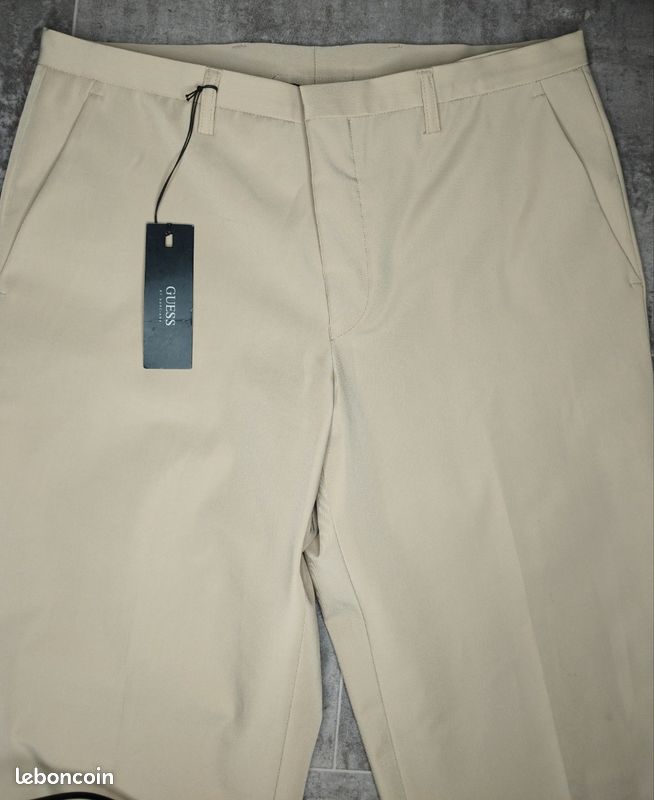 Pantalon Tailleur Oversize Des Phemmes - Taille 38 (US 2) Beige/blanc Carreaux - Neuf