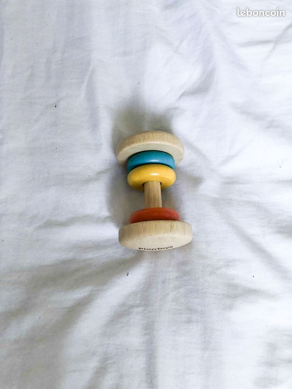 Ouet en bois d'éveil PlanToys – hochet bois bébé Jeux Jouets